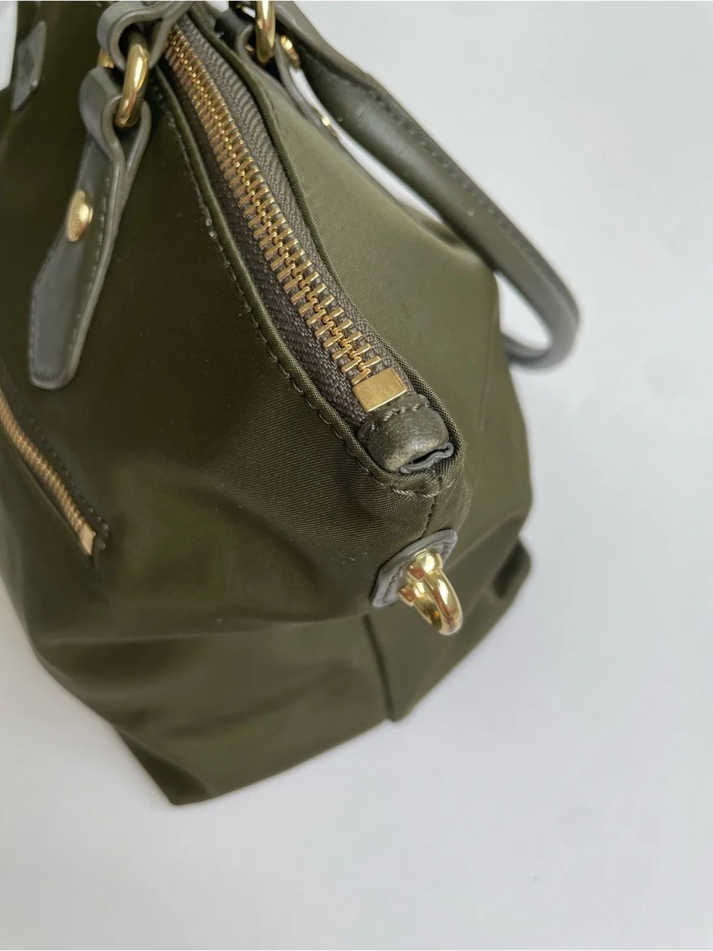 MZ Wallace Chelsea Zippered Tote, Olive Green, EUC